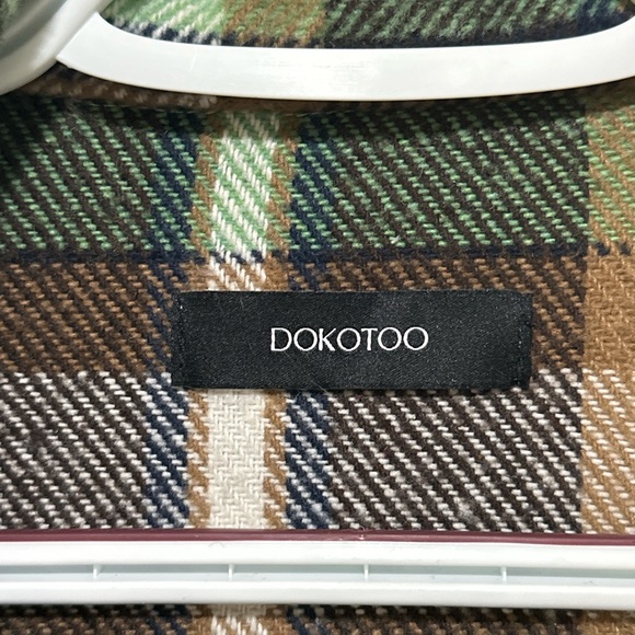 Dokotoo Plaid Fleece Shacket Jacket – Brown/Green, Size Small - Picture 2 of 5